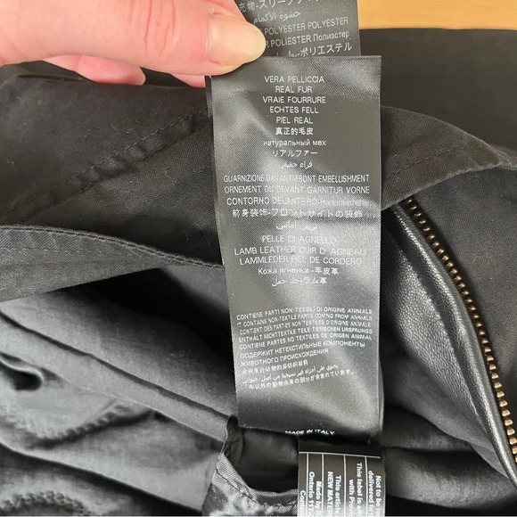 LIKE NEW Mr & Mrs Italy Black Long Fur Army Parka - Picture 12 of 12